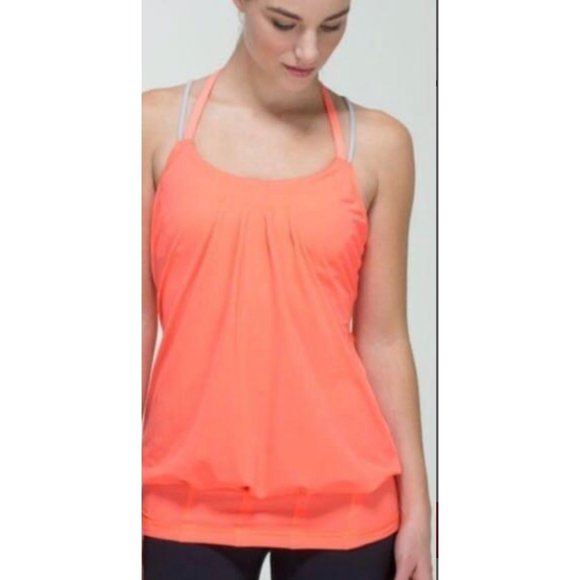 LULULEMON NO LIMITS TANK CARROT SIZE 4 - Picture 1 of 10